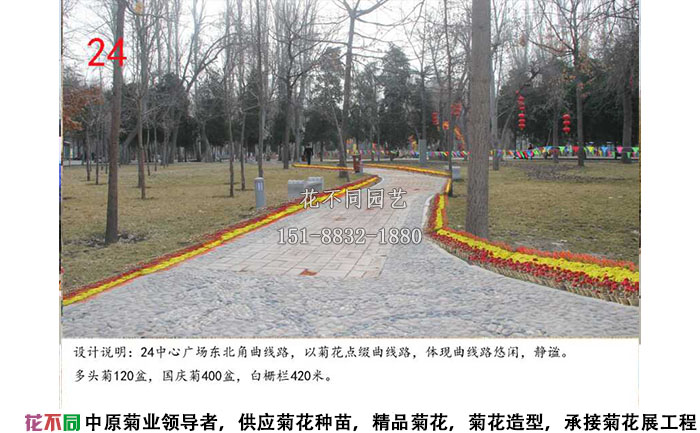 菊花展設計方案-沿路設計效果圖