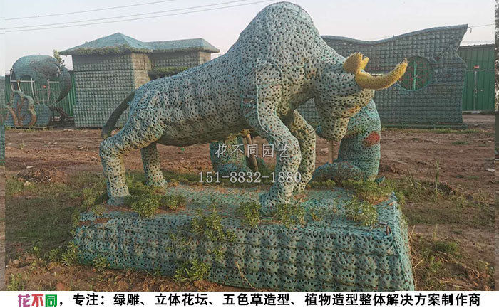 植物綠雕動物造型骨架-公?,F(xiàn)場實拍圖