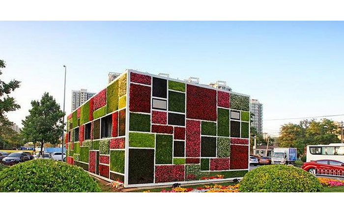 市政項目案例 五色草立體綠化墻工程實景圖